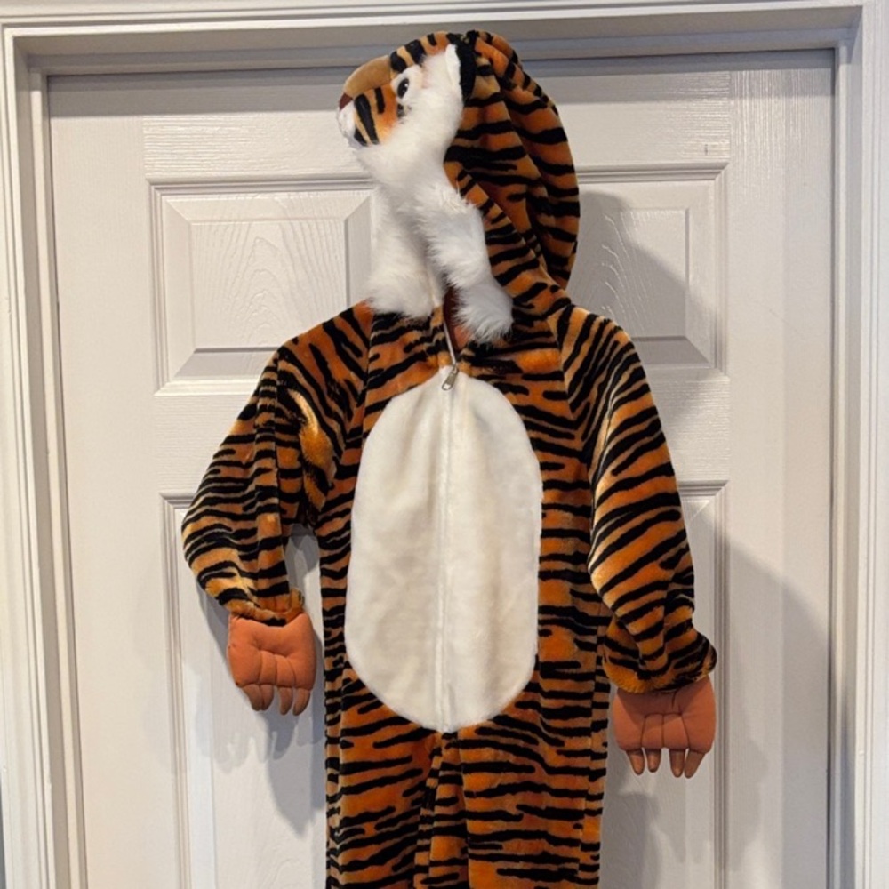 Tiger Striped Animal Onesie Costume